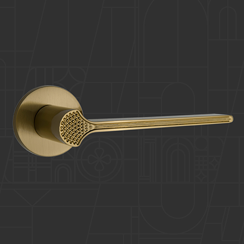 دستگیره اتاقی (رزت) - 14R Series - Satin Gold